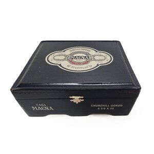 Decorative RARE COLLECTIBLE Cigar Casa Magna Churchill Gordo Wooden Box